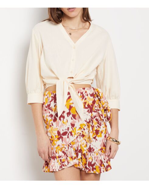 Gonna Angelina con stampa multicolor