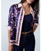 Venus shirt met roze achtergrondprint