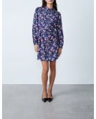 Vilma Kleid mit blauem Hintergrunddruck