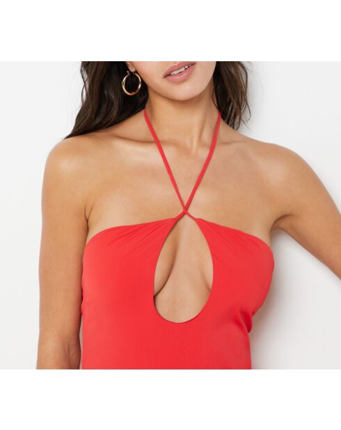 Mahina roter einteiliger Badeanzug ohne Rahmen ohne Schale