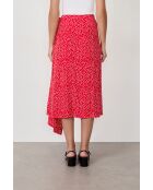 Gonna Betina con stampa a fondo corallo