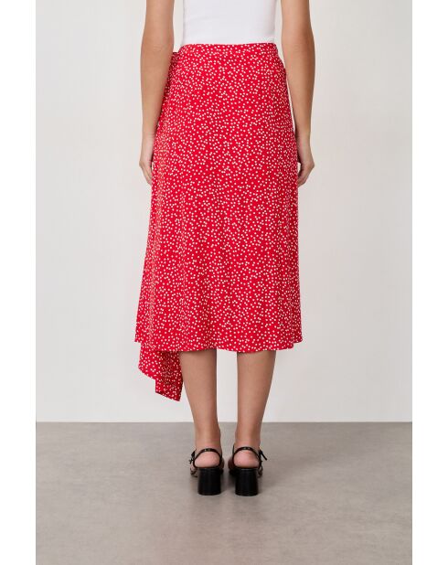 Jupe Betina imprimé fond corail