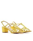 Sandales à talon Antonella jaunes - Talon : 5,5 cm