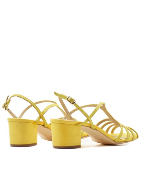 Sandales à talon Antonella jaunes - Talon : 5,5 cm