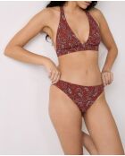 Charliz Bikinihose mit braunem Hintergrundprint