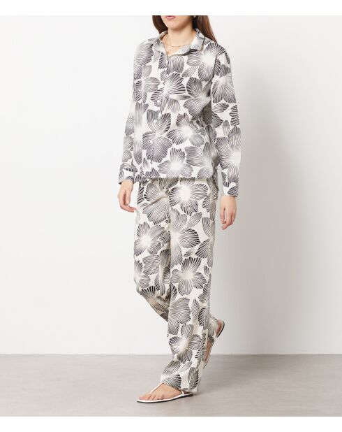 Pantaloni Ariane neri e bianchi stampati