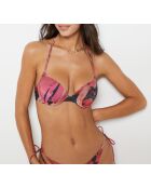 Soutien-gorge push-up classique avec armature et avec coque Honeymoon imprimé fond brique