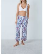 Blauwgroene broek met print Bacio