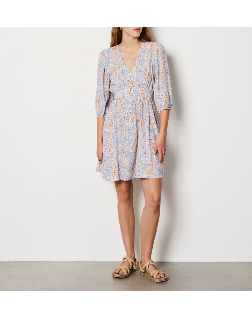 Vestido azul estampado Gloria