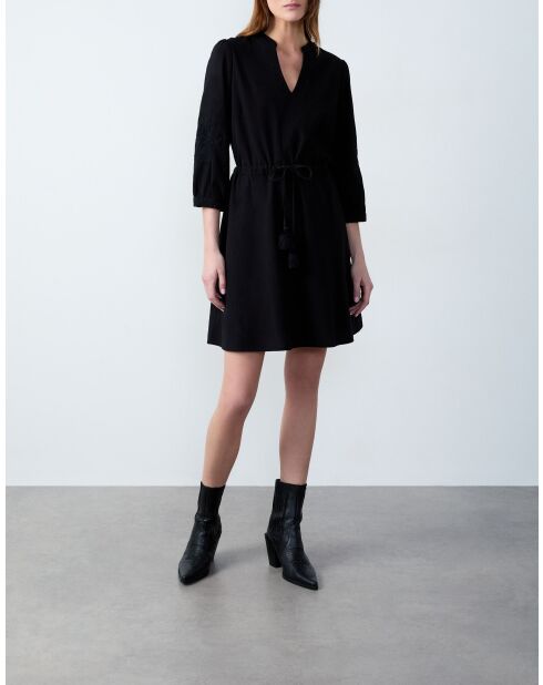 Geborduurde zwarte jurk van Prospere