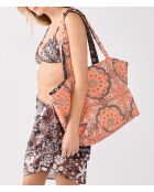 Borsa Arizonalove bifacciale con motivi marroni e arancioni