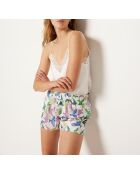 Janna Shorts mit blaugrünem Aufdruck