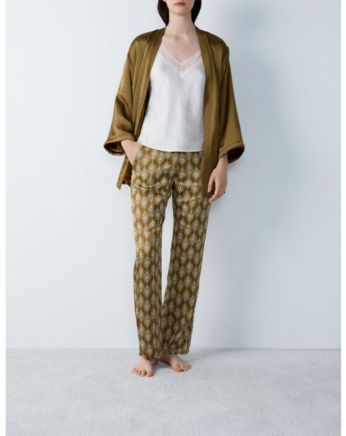 Pyjama trois pièces Nex kaki olive