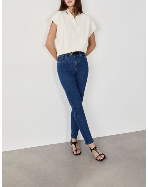 Slim koningsblauwe broek