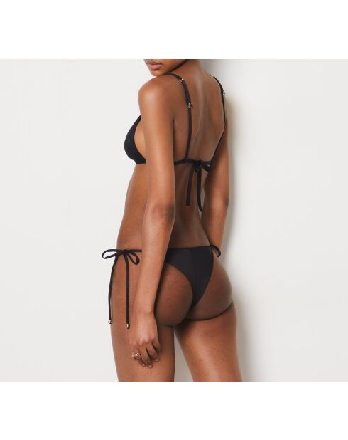 Brasilianische Bikinihose mit Knoten Ficelle Amor schwarz