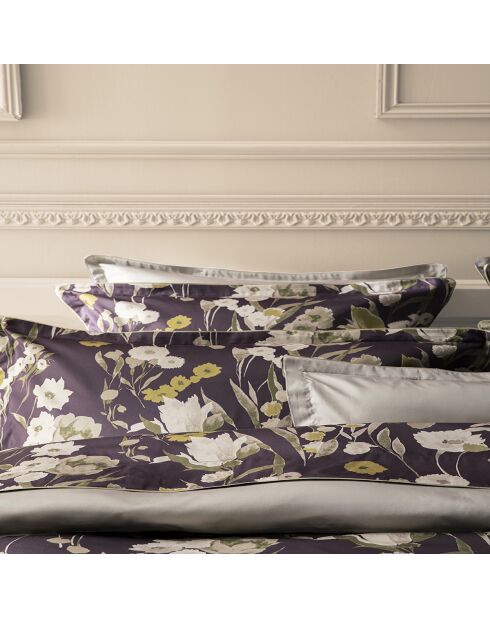 Copripiumino Closerie in raso di cotone biologico stampato viola