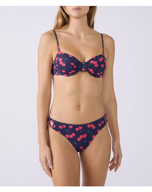 Bikinihose Bacio mit marineblauem Aufdruck