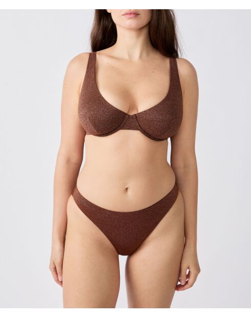 Klassischer BH mit Bügel und ohne Schale Helio braun