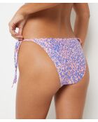 Rosalia SPE Bikinihose mit Bindeband und lila Hintergrunddruck.