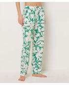 Pantaloni Vyns stampati su sfondo verde