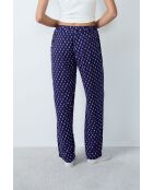 Pantaloni Beryl con stampa blu verde