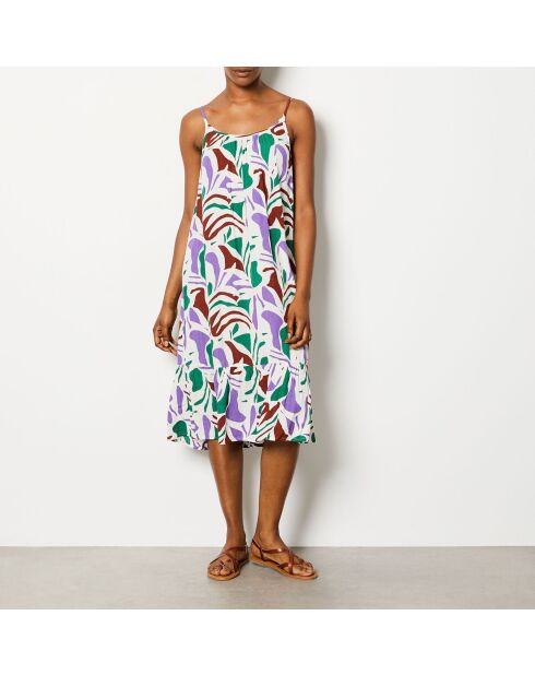 Camelia jurk met veelkleurige print