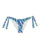 Malibu Classic Bikinihose mit Schleife, blau-grüner Aufdruck