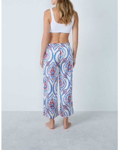 Blauwgroene broek met print Bacio