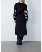 Zwarte geborduurde jurk van Solene