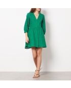 Tullgrünes besticktes Kleid