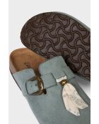 Mules Buck bleu gris