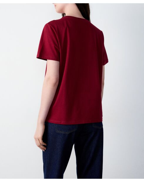 Bordeauxrood T-shirt van Flucky
