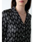 Nex Shirt auf schwarzem Hintergrund gedruckt