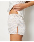 Shorts Marguerite con stampa a fondo viola