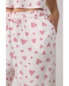 Pantacourt Carson imprimé fond rose