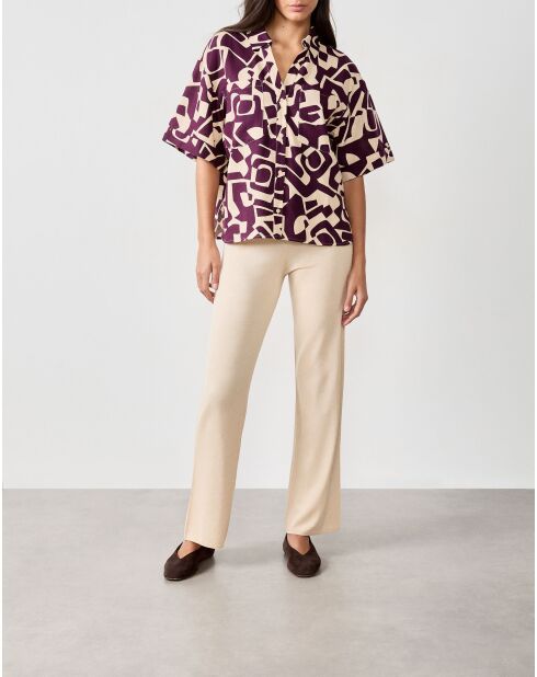 Camicia Sunday con stampa bordeaux