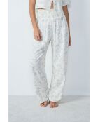 Reese blauwgroene broek met print