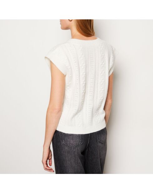 Ecru sweater van Fourtney in ecru