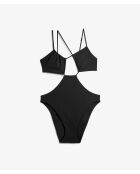 Maillot de bain 1 pièce sans armature sans coque Teva noir
