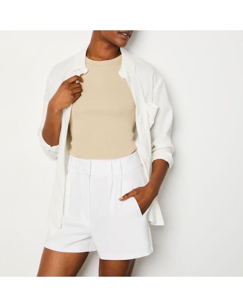 Ecrufarbene Shorts Casha