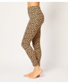 Isil Leggings gedruckt auf braunem Hintergrund