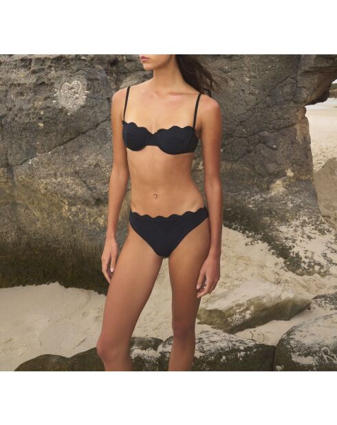 Schwarze Standard-Bikinihose Azalea