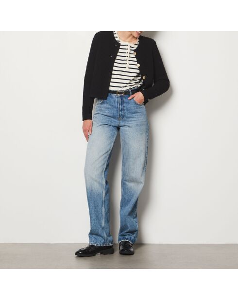 Fasie schwarze Strickjacke