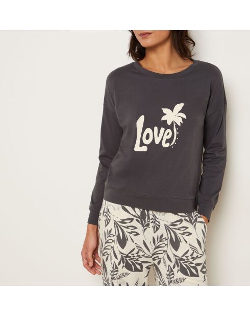 Antraciet blauw T-shirt