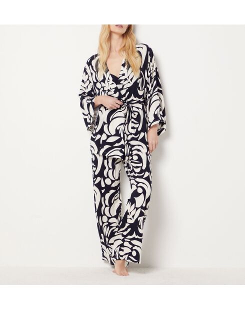 Negligee Belina con stampa in bianco e nero