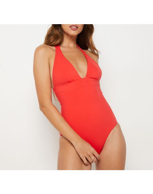 Sculpt roter 1-teiliger Badeanzug ohne Bügel ohne Schale