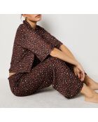 Lunah-Hose mit braunem Hintergrunddruck