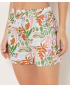 Veelkleurige mosterdkleurige Vaiana shorts