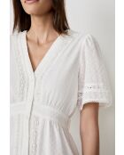 Vestido crudo bordado de verano