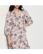 Inesa jurk Lichtroze achtergrondprint